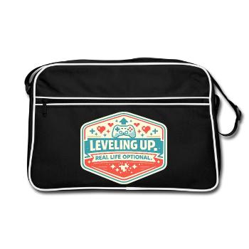 Passez au niveau supérieur - Sac Retro - noir/blanc - Devant