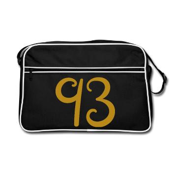 93 - Retro Bag - black/white - Front