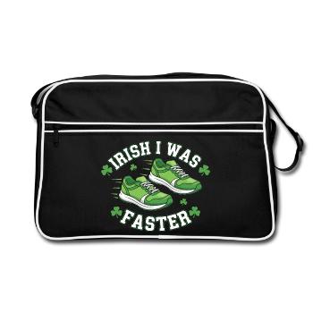 Irish I Was Faster - Retro Bag - black/white - Front