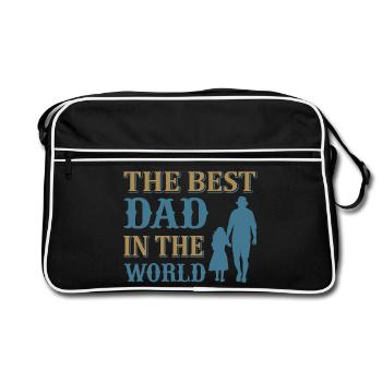 Meilleur papa du monde - Sac Retro - noir/blanc - Devant