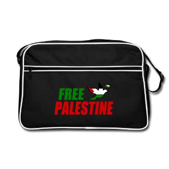 Free palestine - Retro Bag - black/white - Front