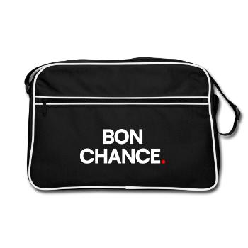 GOOD LUCK | Minimalist humor expression - Retro Bag - black/white - Front
