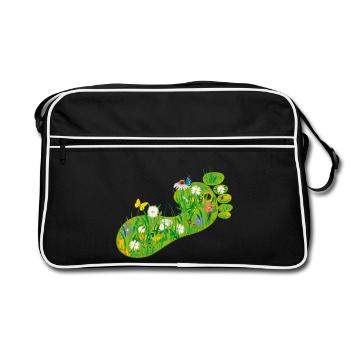 ecological Footprint - Retro Bag - black/white - Front