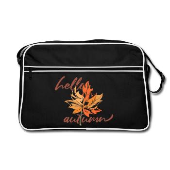 Maple leaf Mapleleaf Autumn Autumn - Retro Bag - black/white - Front