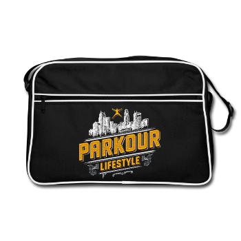 Parkour - Freerunning - Parcour - Retro Bag - black/white - Front