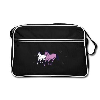 Les chevaux doux pull préféré équitation - Sac Retro - noir/blanc - Devant
