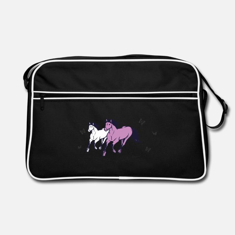 Les chevaux doux pull préféré équitation - Sac Retro - noir/blanc