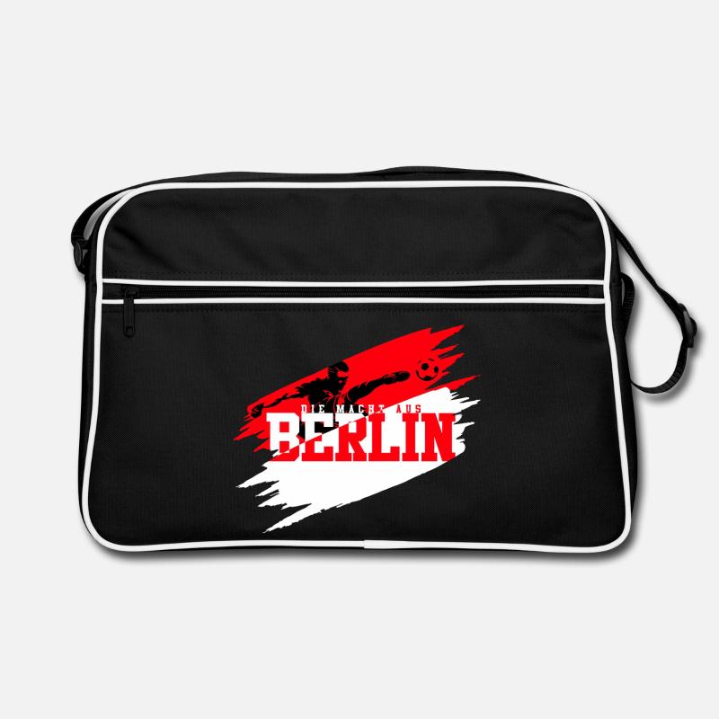 Fußball Berlin - Retro Tasche - Schwarz/Weiß