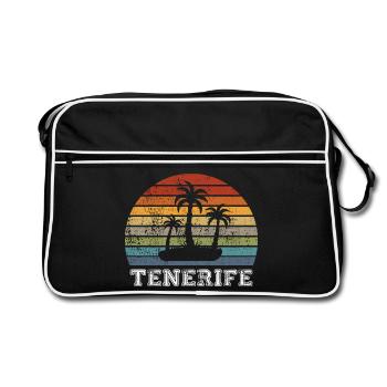 Design vintage de plage de Tenerife - Sac Retro - noir/blanc - Devant