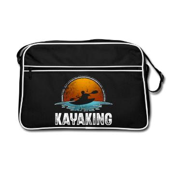 Kayak Kayaker Kayaker - Retro Bag - black/white - Front