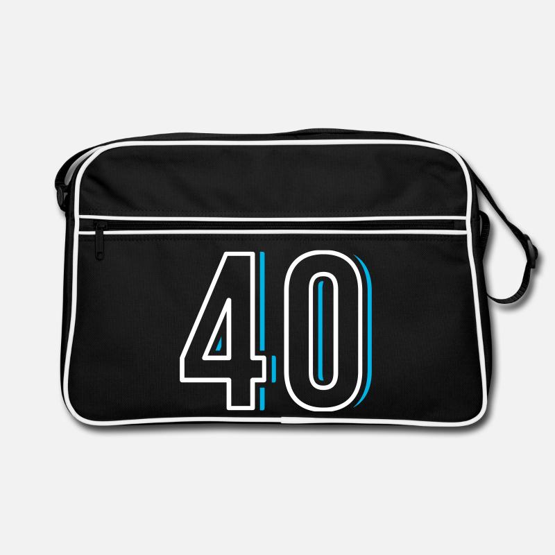 Nummer 40 - Vierzig Retro Tasche