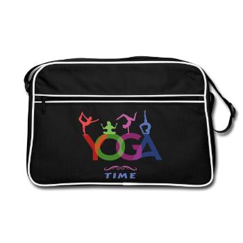 YOGA Time - The time of yoga - Retro Bag - black/white - Front