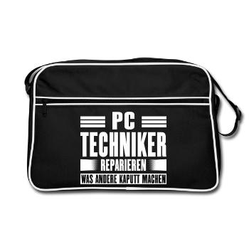 Service Technician Support Solution Quote Service PC - Retro Bag - black/white - Front