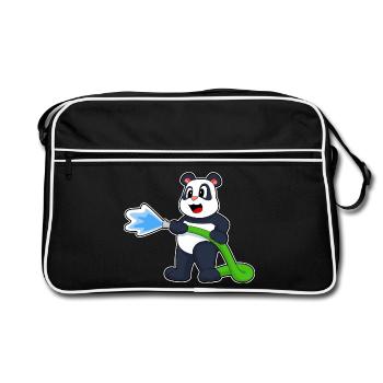 Panda Firefighter Fire Hose Fire Hose Fire Brigade - Retro Bag - black/white - Front