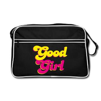 Good Girl Retro Pink Energy Girl Power Vibes - Sac Retro - noir/blanc - Devant