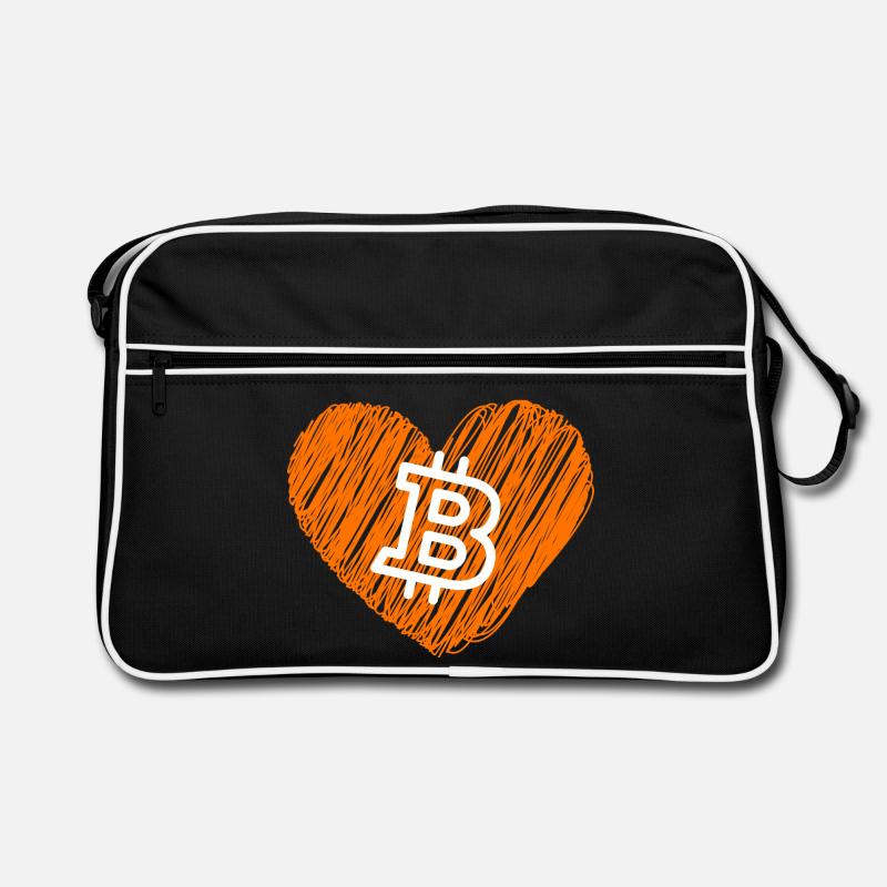 Bitcoin Crypto Cryptocurrency Splash Retro Tasche