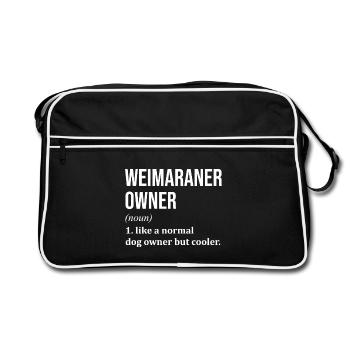 Weimaraner Weimaraner Weimaraner - Sac Retro - noir/blanc - Devant