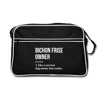 Bichon Frise Bichon Frise Bichon Frise - Sac Retro - noir/blanc - Devant