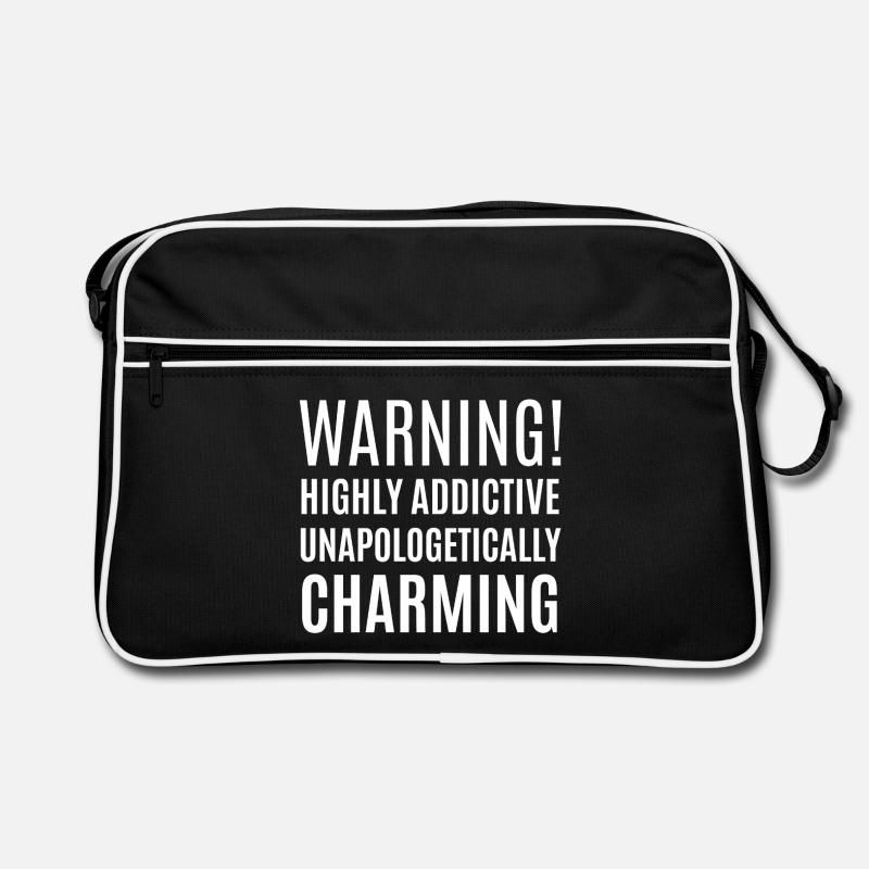 Funny quotes - Retro Bag - black/white