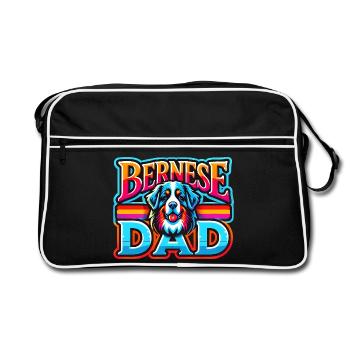 Papa Bernois Arc-en-ciel Rétro, Père Chien - Sac Retro - noir/blanc - Devant