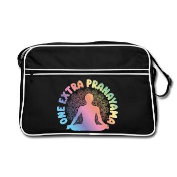 Yoga One Extra Pranayama Funny Yoga - Sac Retro - noir/blanc - Devant
