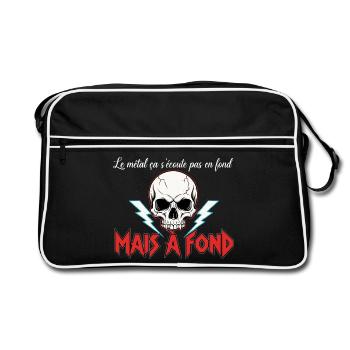 Metal music at full blast - Retro Bag - black/white - Front