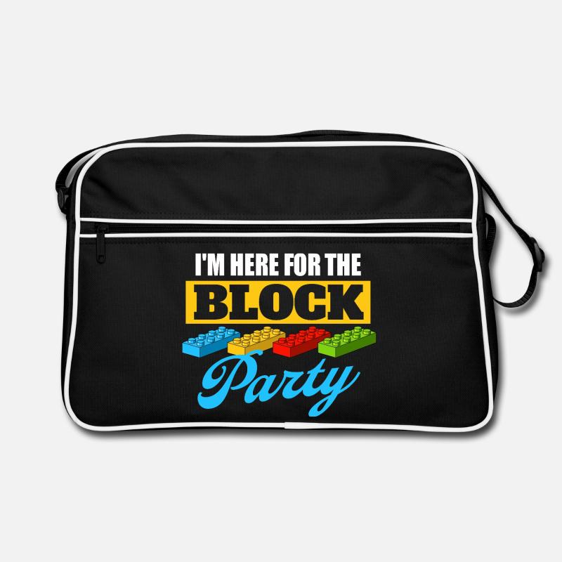 I’m Here For The Block Party Brick Builder Block  Retro Bag