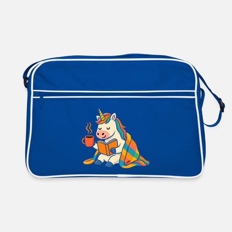 Mignon t-shirt de lecture et de café licorne confortable Sac Retro