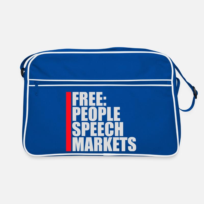 Marché de la liberté d’expression Peuple Libertarian Freedom Logo Sac Retro