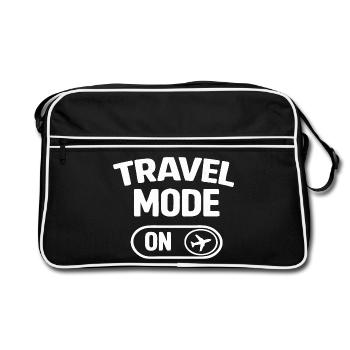 Travel Mode On Vacation Trip - Retro Bag - black/white - Front