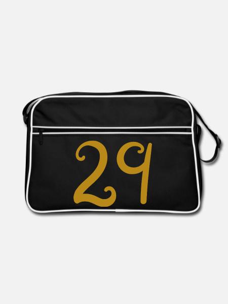29 - Retro Tasche - Schwarz/Weiß - Vorne