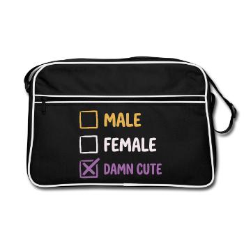 Pride Month LGBTQ - Non Binary, Gender-fluid - Retro Bag - black/white - Front