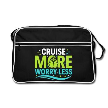 Cruising Granny, Grandma On Deck, - Retro Bag - black/white - Front