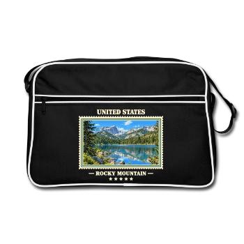 Vereinigte Staaten Rocky Mountain Nationalpark - Retro Tasche - Schwarz/Weiß - Vorne
