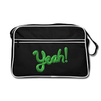 ✅ yes I'm motivated! Yes Function Design - Retro Bag - black/white - Front