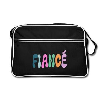 Fiance Pastel Lettering - Retro Bag - black/white - Front