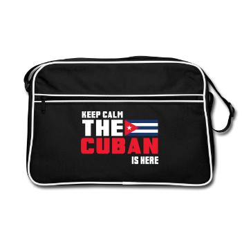 Keep Calm The Cuban is Here Cuba - Retro Bag - black/white - Front