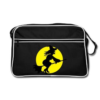 Sorcière et la lune - Sac Retro - noir/blanc - Devant