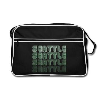 Seattle Retro Blockletters - Retro Bag - black/white - Front