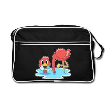 Poisson flamant rose - Sac Retro - noir/blanc - Devant
