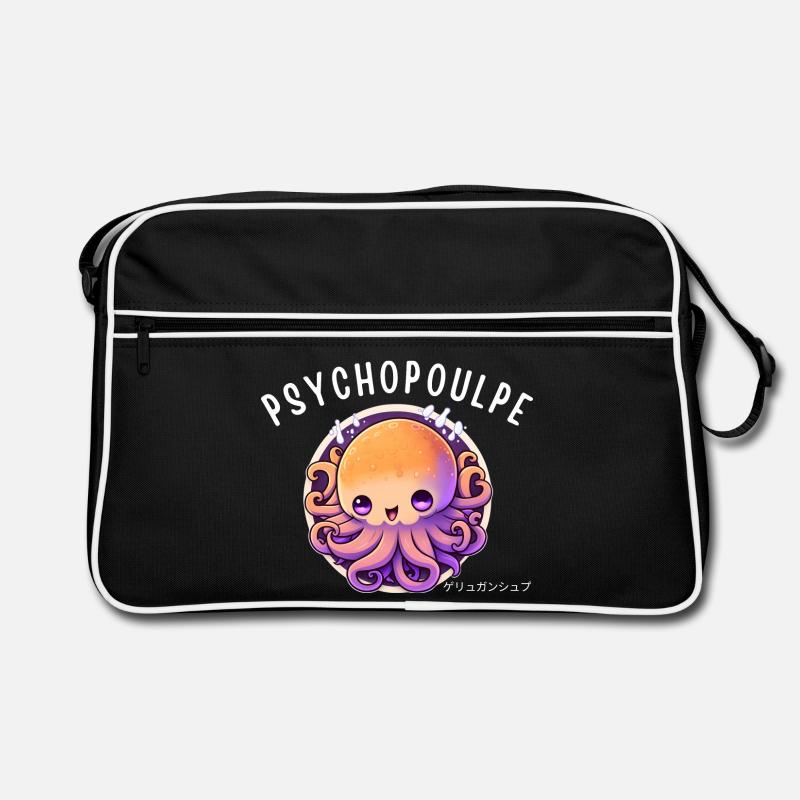 Psyche Regenbogen-Oktopus Retro Tasche