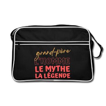 Grand-père: L'homme, le mythe, la légende - Sac Retro - noir/blanc - Devant