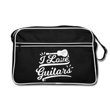 J’aime les guitares - Sac Retro - noir/blanc - Devant