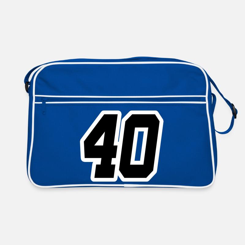 Nummer vierzig 40 Retro Tasche