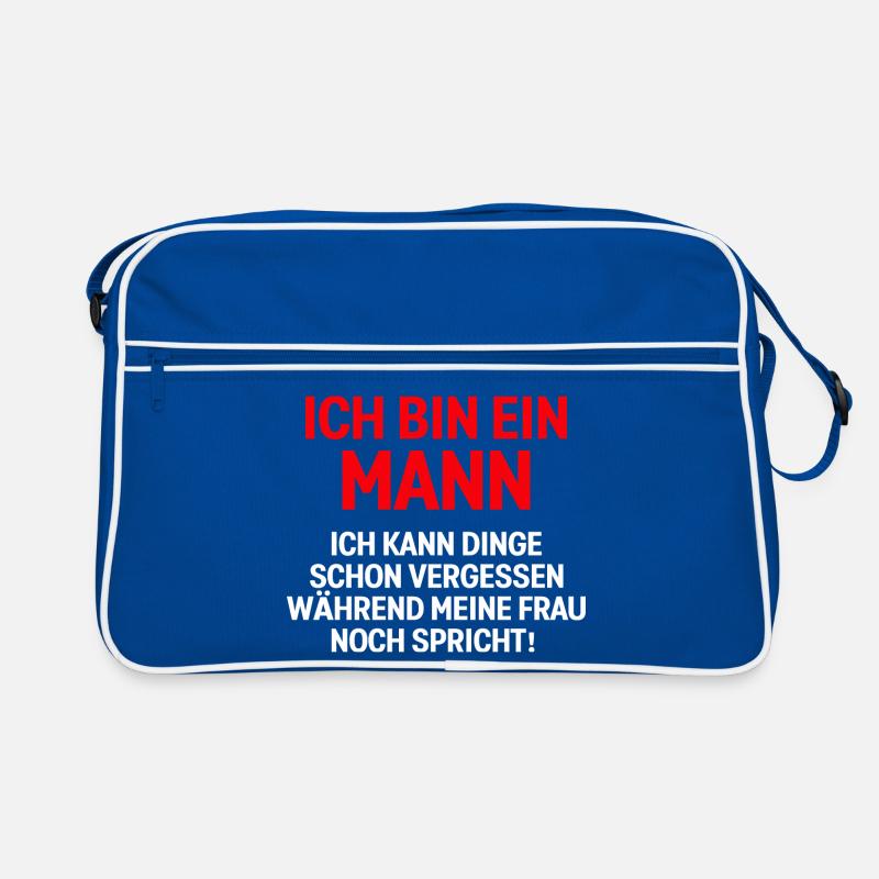 Ich bin ein mann ich kann dinge schon vergessen Retro Tasche