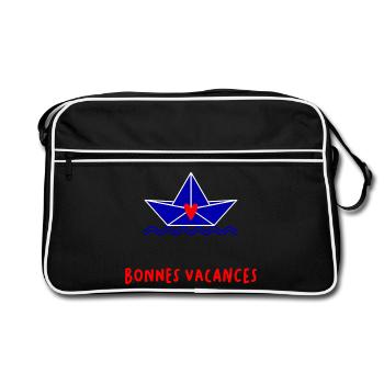 FROHE FEIERTAGE - Retro Tasche - Schwarz/Weiß - Vorne