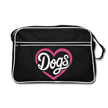 Love Dogs - Retro Bag - black/white - Front