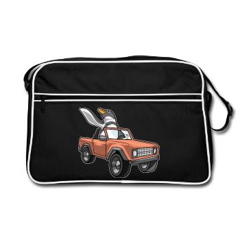 Penguin Car - Retro Bag - black/white - Front