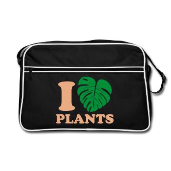 Tropique Naturel Monstera Design - Sac Retro - noir/blanc - Devant