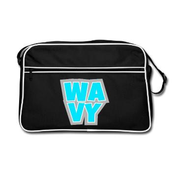 WAVY - relaxed, cool and always in the flow. - Retro Bag - black/white - Front